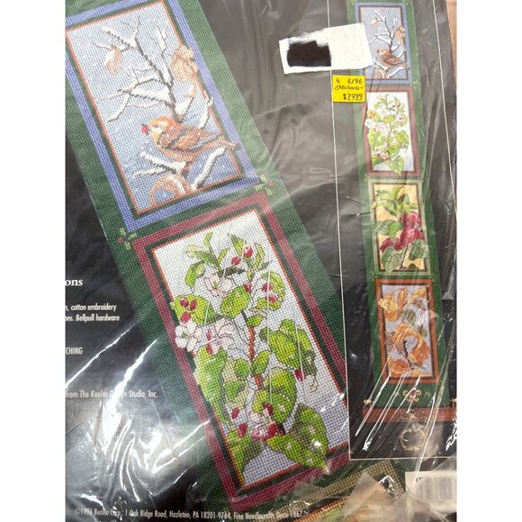 Bucilla Counted Needlepoint Kit "Beauty Of The Seasons" 4.5" X 27" 18 Mesh Canva - Picture 2 of 4